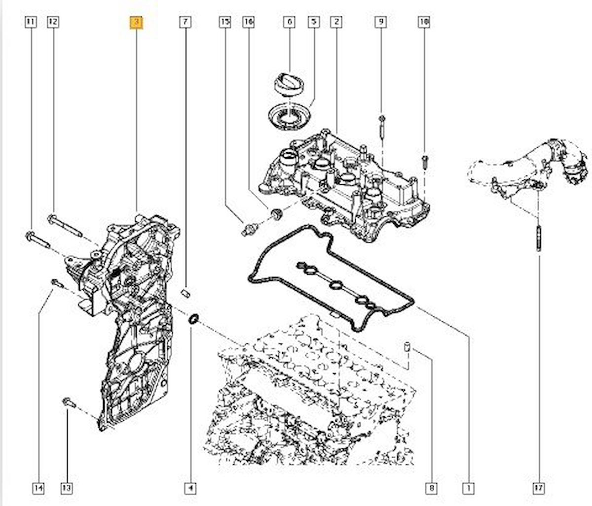 Renault Clio Symbol Triger Kapak [Orjinal] (135028725R)